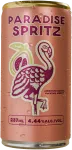 A pink can of Barkeep Paradise Spritz with a flamingo on the label